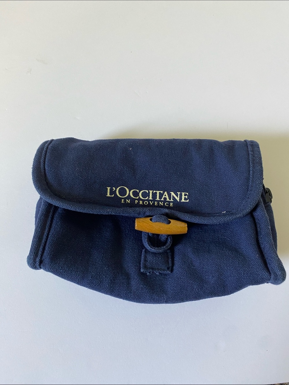 L’Occitane En Provence Canvas Dark Blue Toiletry Bag